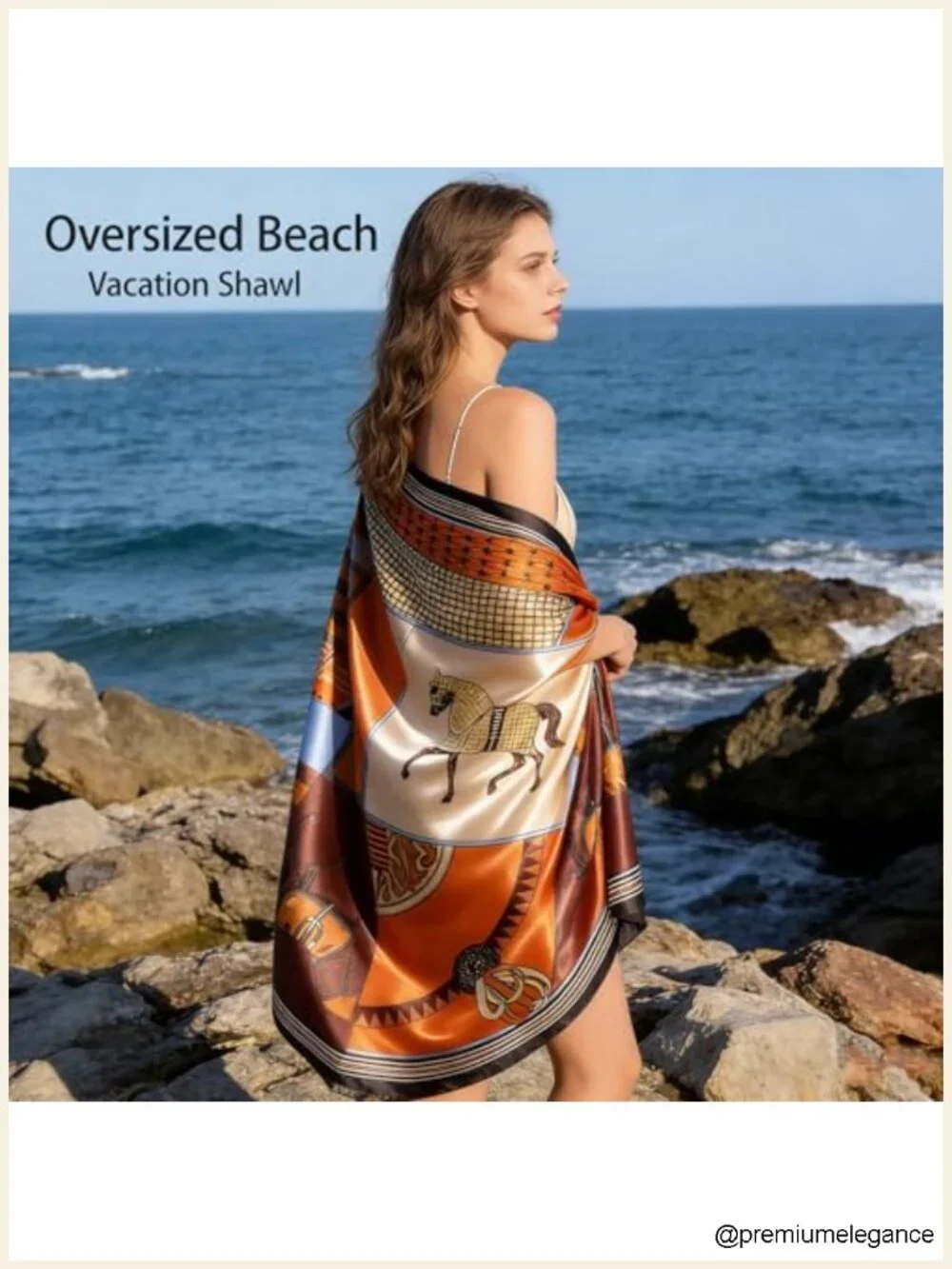 Large Satin Shawl for Women - Oversized Silk Feeling Scarf Wrap